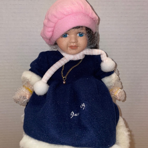 January porcelain Collection dolls  ltd box design .New  In Box , Beautiful Doll - Picture 1 of 7